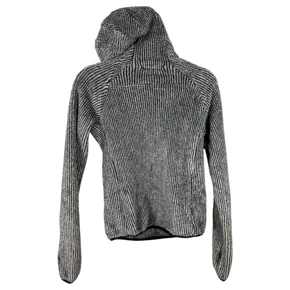 66 North Iceland Mosfell Women’s Hooded Sweater Grey Black Size Small - Picture 2 of 6